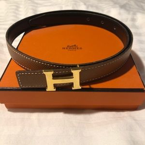 Hermes skinny belt